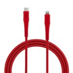 Momax Tough Link 1.2m USB-C to Lightning Cable - Red, Apple MFi & USB-IF Certified, HEAVY DUTY, Durable & Flexible Up to 2.5 Times Charging Faster on iPhone 14/13/12/11/SE (2020)/XS/8 Series With The Use Of 20W PD Power Adapter