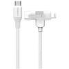 Momax 60W USB-C to Lightning / USB-C Cable - 1.5m - White MFi Certified - Durable Premium Braided Nylon - Translucent Design - 2-in-1 Switch Momax 60W USB-C to Lightning / USB-C Cable - 1.5m - White MFi Certified - Durable Premium Braided Nylon - Translucent Design - 2-in-1 Switch