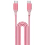 Momax 1-Link Flow 60W 1.2M USB-C To USB-C PD Fast Charging Cable Pink Support Apple iPhone, iPad Pro. iPad Air, Samsung, Oppo, Oneplus, Nothing phone Fast Charging, Translucent design, built with high quality TPE & Silicon