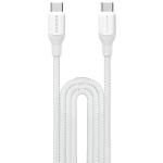 Momax 1-Link Flow 100W USB-C Cable - 3m - White PD Fast Charging - Durable Premium Braided Nylon - Translucent Design - Supports Apple iPhone / iPad Pro / iPad Air / Samsung / Oppo / Oneplus / Nothing Phone