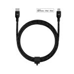 Moyork CORD 1.2m USB-C To Lightning - Nylon Cable - Raven Black - MFI Certified - Made for iPhone 13/12/11 / iPad/ iPod