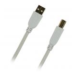 PUDNEY P1441 USB 2.0 - 480Mbps USB-A to USB-B Cable - 1m - White Data & Charge - PVC