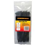 Powerforce POWCT2007BK-100 UV Resistant - Nylon 6/6 Cable Tie - 200mm x 7.6mm - Black - 100 Pack Indoor / Outdoor - UL 94V-2 Flammability Rating - MIL-S-23190E Tensile Strength - Carbonate A