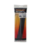 Powerforce POWCT2504BK-100 UV Resistant - Nylon 6/6 Cable Tie - 250mm x 4.8mm - Black - 100 Pack Indoor / Outdoor - UL 94V-2 Flammability Rating - MIL-S-23190E Tensile Strength - Carbonate A