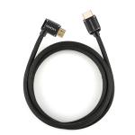 Promate PROLINK4K1-300 4K 60Hz HDMI Cable - 3m - Black Right Angle - 24K Gold Plated - High-Speed Ethernet - 3D Support - Mesh Braided - PVC