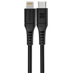 Promate POWERLINK-120.BK  1.2m 20W PD USB-C to        Lightning Charge & Sync Cable - For Apple iPhone, iPad, & iPad Mini - Soft Touch Silicone - Anti Snap Tangle Free Design - Black - Not MFI Certified