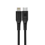 Promate POWERLINK-300.BK  3m 20W PD USB-C to          Lightning Charge & Sync Cable. ForAppleiPhone,iPad, & iPad Mini. Soft Touch Silicone. Anti Snap Tangle Free Design. Black.  Not MFI Certified