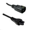 RackPower CM0CL100 10A C14 to C5 Cable - 1m - Black Clover Socket - 0.75mm2 - PVC RackPower CM0CL100 10A C14 to C5 Cable - 1m - Black Clover Socket - 0.75mm2 - PVC
