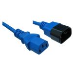 RackPower CM0CC050B 10A C14 to C13 Cable - 50cm - Blue 0.75mm2 - PVC