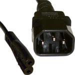 RackPower CM0CF200 10A C14 to C7 Cable - 2m - Black Figure 8 Socket - 0.75mm2 - PVC
