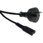 RackPower CM0NF050 10A 2-Pin to C7 Cable - 50cm - Black Figure 8 Socket - 0.75mm2 - PVC