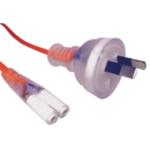 RackPower CM0NF100M 10A 2-Pin to C7 Cable - 1m - Orange Figure 8 Socket - 0.75mm2 - PVC