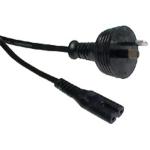 RackPower CM0NF300 10A 2-Pin to C7 Cable - 3m - Black Figure 8 Socket - 0.75mm2 - PVC
