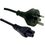 RackPower CM0NL500 10A 3-Pin to C5 Cable - 5m - Black Clover Socket - 0.75mm2 - PVC
