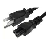RackPower CM18AL200 10A NEMA 5-15P to C5 Cable - 2m - Black Clover Socket - 18AWG - PVC