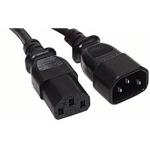 RackPower CM1CC200 10A C14 to C13 Cable - 2m - Black 1mm2 - PVC
