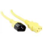 RackPower CM1CC300Y 10A C14 to C13 Cable - 3m - Yellow 1mm2 - PVC