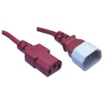 RackPower CM1CC500R 10A C14 to C13 Cable - 5m - Red 1mm2 - PVC