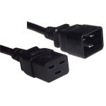 RackPower CM2CC025 16A C20 to C19 Cable - 25cm - Black 1.5mm2 - PVC