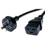 RackPower CM2NC500 15A - 16A C19 3-Pin to C19 Cable - 5m - Black 1.5mm2 - PVC