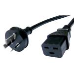 RackPower CM3NC200-22 15A - 16A C19 3-Pin to C19 Cable - 2m - Black 2.5mm2 - PVC