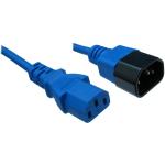 RackPower CM1CC050B 10A C14 to C13 Cable - 50cm - Blue 1mm2 - PVC