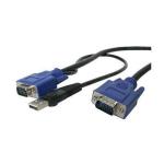 Rextron 3M 2-to-1 USB KVM Switch Cablex HD DB15 All in 1 x HD DB15 Male to 1 x USB Type A & 1