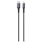 RockRose Powerline 1m USB to USB-C Cable - with Kevlar Fiber Braided Cord - 70KG Tension Resitance , 10000+ Plug & Pull Metal Casing , 5000 Bending test