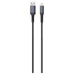 RockRose Powerline 1m USB to Lightning Cable with Kevlar Fiber Braided Cord - 70KG Tension Resitance , 10000+ Plug & Pull Metal Casing , 5000 Bending test