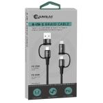 Sansai IPH-0922T 4-in-1 Charging Cable - Braided