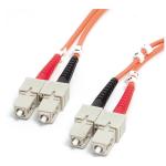 StarTech.com FIBSCSC2 Multimode 62.5/125 - LSZH Fiber Optic Cable - 2m SC to SC OM1 Multimode Fiber Optic Cable - 62.5/125 - 10G Networks - LSZH