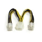 StarTech.com PCIEXSPLIT6 PCIe Power Splitter Cable - 15cm 6-pin PCIe to 2x 6-pin PCIe