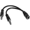 StarTech.com MUYHSFMM 3.5mm 4-Position to 2x 3-Position Headset Splitter Adapter 3.5mm 4 Position to 2x 3 Position 3.5mm Headset Splitter Adapter / Connect a 4-Position Headset to a Computer that has Separate Microphone & Audio Ports - Fema StarTech.com MUYHSFMM 3.5mm 4-Position to 2x 3-Position Headset Splitter Adapter 3.5mm 4 Position to 2x 3 Position 3.5mm Headset Splitter Adapter / Connect a 4-Position Headset to a Computer that has Separate Microphone & Audio Ports - Fema