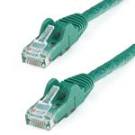 StarTech N6PATC15MGN 15m CAT6 Ethernet Cable - Green CAT 6 Gigabit Ethernet Wire -650MHz 100W PoE RJ45 UTP Network/Patch Cord Snagless w/Strain Relief Fluke Tested/Wiring is UL Certified/TIA