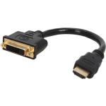 StarTech.com HDDVIMF8IN 1920x1200 HDMI to DVI-D Adapter - 20cm (8") HDMI Male to DVI Female Adapter - 1080p DVI-D Gender Changer Cable