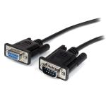 StarTech MXT1002MBK 2m Black Straight Through DB9 RS232 Serial Cable - DB9 RS-232 Serial Extension Cable - Male to Female Cable
