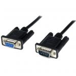 StarTech SCNM9FM1MBK 1m Black DB9 RS232 Null Modem Cable F/M