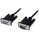 StarTech.com SCNM9FM2MBK RS232 Null Modem Cable - 2m - Black DB9 RS232 Null Modem - F/M