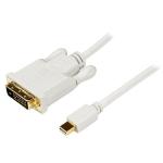 StarTech.com MDP2DVIMM6W 1920x1200 Mini DisplayPort to DVI Cable - 1.8m (6ft) - White Mini DisplayPort MDP to DVI Adapter - Male to Male