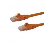 StarTech 2m CAT6 Ethernet Cable - Orange CAT 6 Gigabit Ethernet Wire -650MHz 100W PoE++ RJ45 UTP  Category 6 Network/Patch Cord Snagless w/Strain Relief Fluke Tested UL/TIA Certified