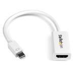 StarTech.com MDP2HD4KSW Mini DisplayPort to HDMI Adapter - Active mDP to HDMI Video Converter - 4K 30Hz - Mini DP or Thunderbolt 1/2 Mac/PC to HDMI Monitor/TV/Display - mDP 1.2 to HDMI Adapter Dongle - White