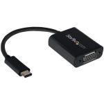 StarTech.com CDP2VGA USB-C to VGA Adapter - Black - 1080p - Video Converter For Your MacBook Pro - USB-C to VGA Display Dongle - CDP2VGA