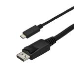 StarTech CDP2DPMM6B 6ft/1.8m USB C to DisplayPort 1.2 Cable 4K 60Hz - USB-C to DisplayPort Adapter Cable HBR2 - USB Type-C DP Alt Mode to DP Monitor Video Cable - Works w/ Thunderbolt 3 - Black