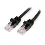 StarTech 45PAT50CMBK 0.5m Black Cat5e Ethernet Patch Cable with Snagless RJ45 Connectors