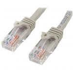 StarTech 45PAT50CMGR 0.5m Gray Cat5e Ethernet Patch Cable with Snagless RJ45 Connectors