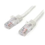 StarTech.com 45PAT50CMWH Cat5e Ethernet Patch Cable - 50cm - White Snagless - RJ45 Connectors