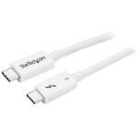 StarTech.com TBLT34MM50CW 40Gbps Thunderbolt 3 Cable - 50cm - White 40Gbps - White - DisplayPort Compatible