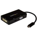StarTech.com CDPVGDVHDBP 4K USB C to HDMI, VGA & DVI Multi Port Video Display Adapter for Mac / Windows Laptop & Monitor - CDPVGDVHDBP