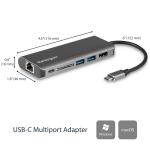StarTech.com USB-C Multiport Adapter Portable USB-C Dock to 4K HDMI - 2-pt USB 3.0 Hub - SD / SDHC - GbE - 60W PD Pass-Through - USB-C/Thunderbolt 3 - NEW VERSION AVAILABLE DKT30CSDHPD3