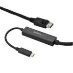 StarTech.com CDP2DPMM3MB 4K 60Hz - HBR2 USB-C to DisplayPort Cable - 3m (9.8ft) - Black DP 1.2 Alt Mode - USB-C to DP - Thunderbolt 3 Compatible